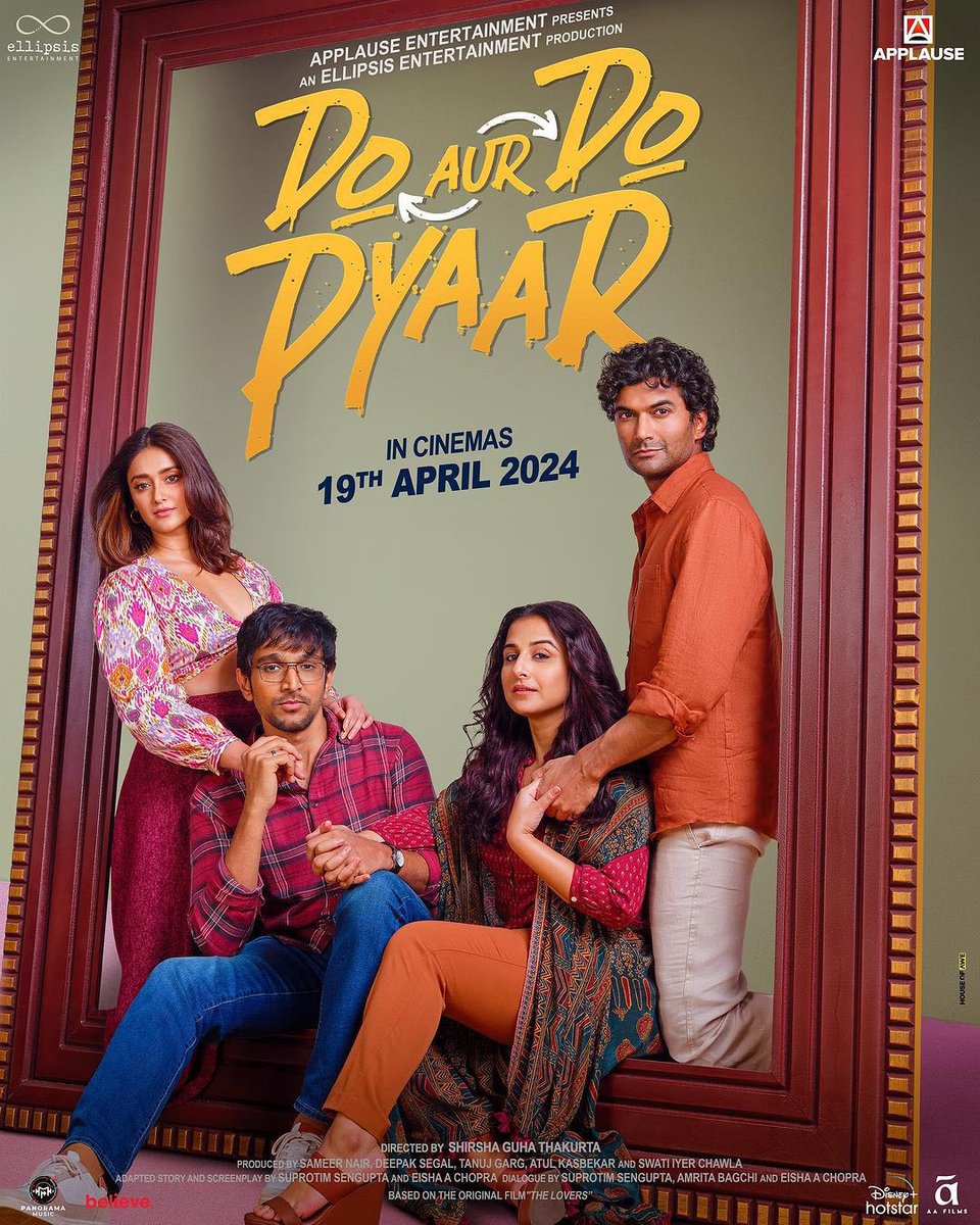 Love's magic at the box office! #DoAurDoPyaar experiences a remarkable 60% surge in Saturday net collections, hitting INR 1.28 crores from limited screens. With strong word of mouth, love's impact is undeniable!