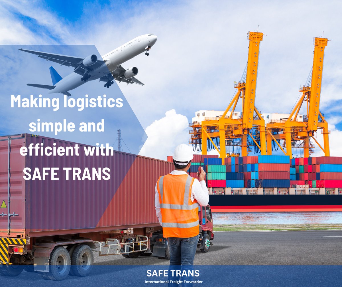 In logistics, shipping process simplicity isn't just a dream; it's the roadmap in Safe Trans! 💼🌟

Safe Trans... We always have a solution
 safetrans-eg.com
#Logistics #SupplyChain #Transportation #Warehousing 
#CustomsClearance #GlobalLogistics #OceanFreight #AirFreight