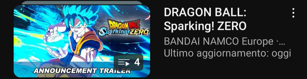 🎮 | Sparking! ZERO

“Last update: today.'

Previously on the Bandai Namco Europe channel, there were 5 videos, with one hidden. Currently, there are 4, just like on the other Bandai channels. 

[1/2]