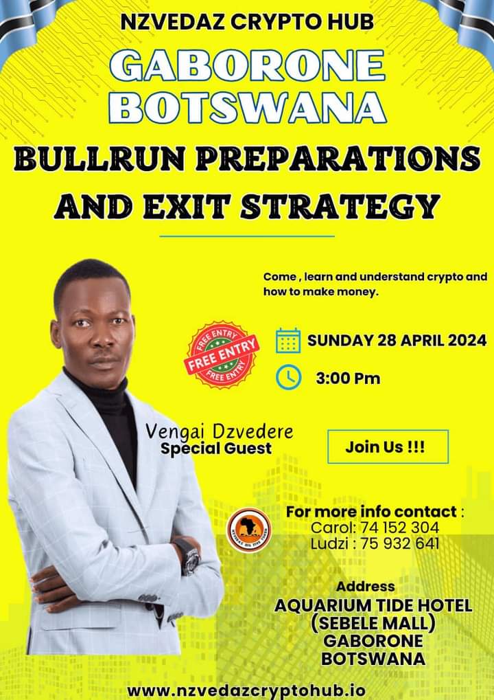 BOTSWANA LET'S FILL UP, AND MY SEMINARS ARE ALWAYS FREE A powerful rally is coming this year, but we need to survive this period of choppiness first. DON'T MISS THIS SEMINAR ,we going to share our full predictions and exact strategy to survive the red days and maximise our bull