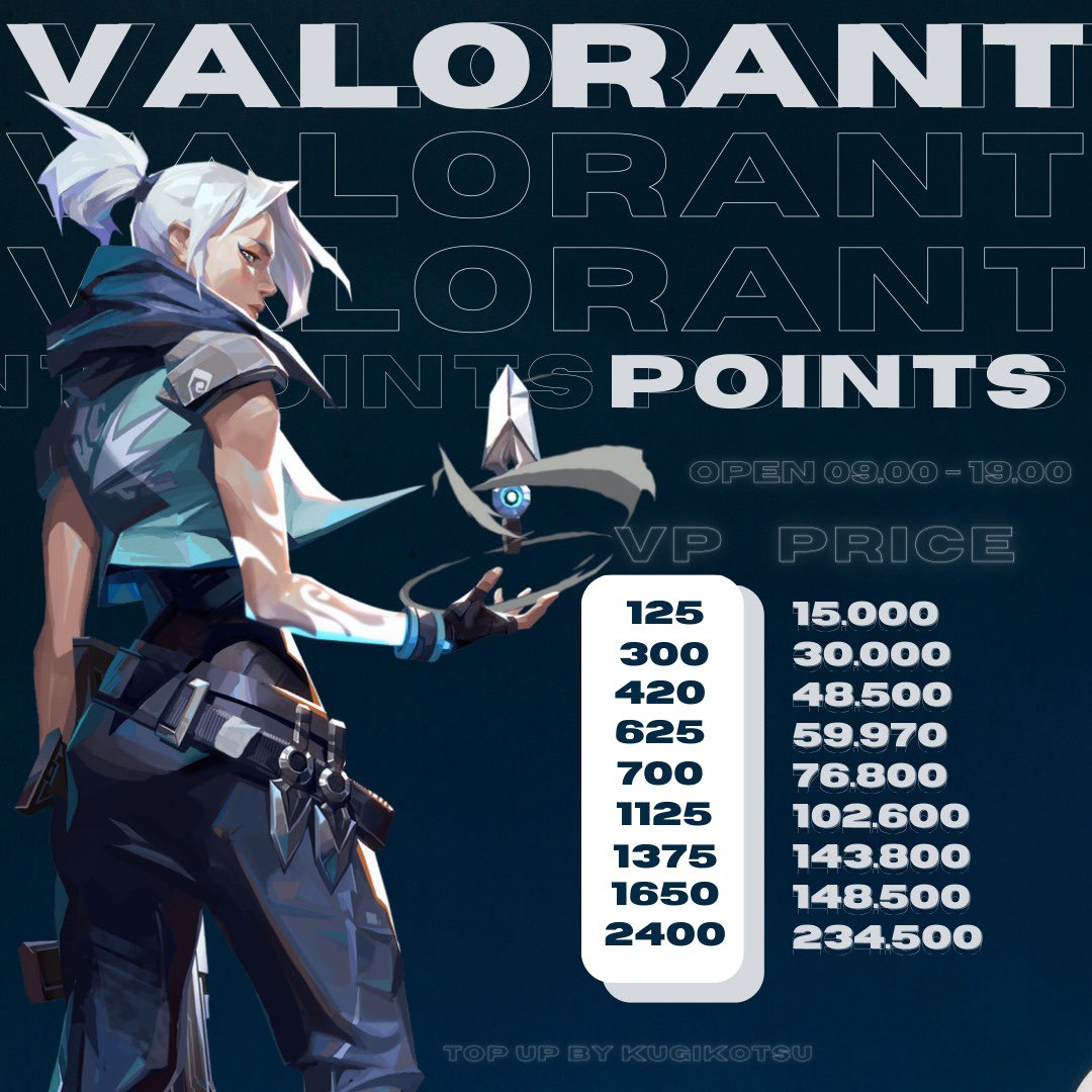 yang need valo point aku open yaah 

order thru
ㅡ WA ( wa.me/6282149489507 ) 🛒🛒
ㅡ dm (jangan lupa mention setelah dm)

📎 valorant points vp valo point mutualan jual diamond dm 
[ #zonauang #zonaba #zonabu #zonajajan ]