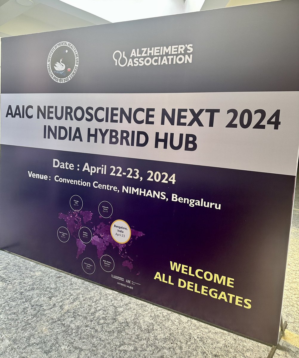 We are ready and excited 🥳 to host #AAICNeuro India hub at @NIMHANS_BLR 🧠🌏 in 1️⃣ day @ISTAART @alzassociation @Faheem240318 @alladi_suvarna @YokoyamaLabUCSF @Priyanimhans @NithinThanisse1