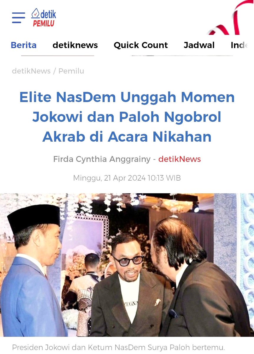 PKB & Nasdem udah kasih sinyal mau bergabung pemerintah Prabowo-Gibran...Banteng klo masih songong jadi oposisi aja