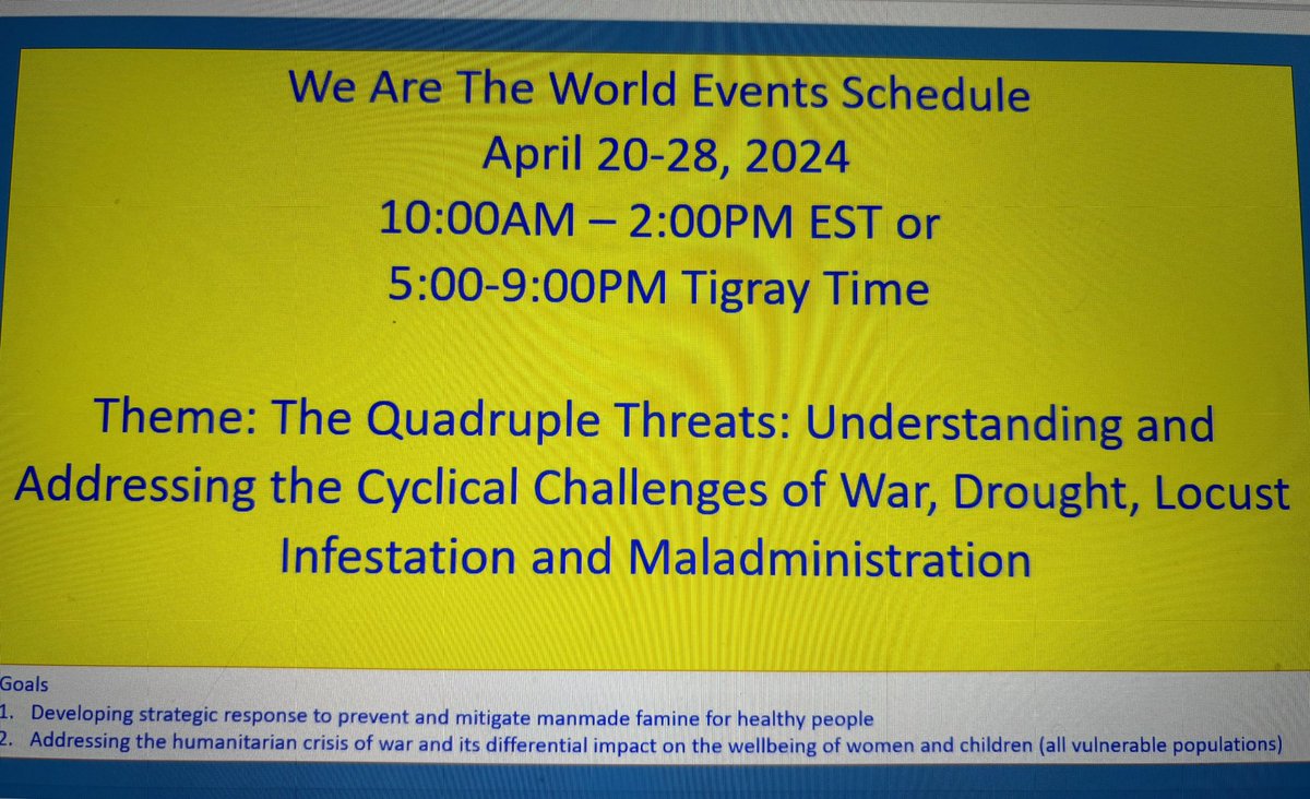 Dear! Jack @jack_s_hewson & Ed @EdR4m, 🙏for the great piece on the unfolding famine in #Tigray. I visited #Tigray for 3weeks & my observations are similar. Unless @PowerUSAID @WFPChief @DrTedros @ICRCEthiopia fully engage, the consequences will be dire given it’s only April.