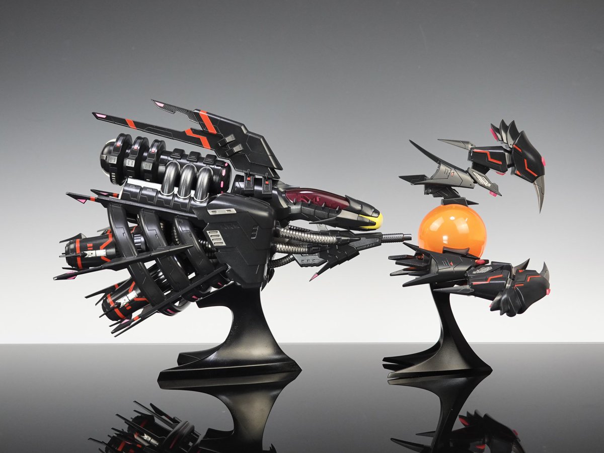 MODELSQUAD_ngo's tweet image. 「R-9SkZルシファー」
～R-TYPE FINAL3より～

バイド素子添加型火炎武装機をモデルキット化しました。フォースの形状とあいまって全機体中随一の禍々しさ。ぜひ組み立てながらこのデザイン・構造を楽しんでください。商品詳細は下記。

#RTypeFinal3