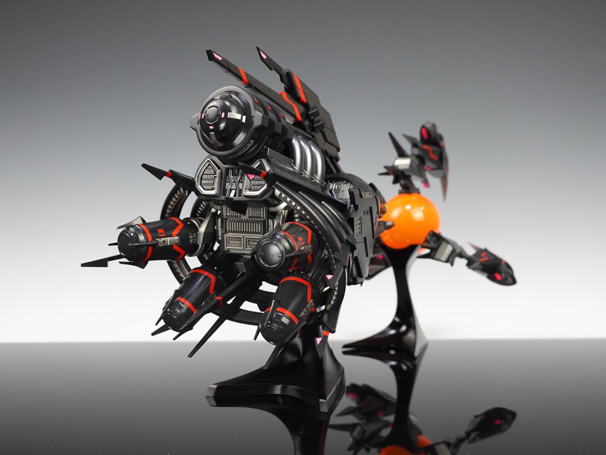 MODELSQUAD_ngo's tweet image. 「R-9SkZルシファー」
～R-TYPE FINAL3より～

バイド素子添加型火炎武装機をモデルキット化しました。フォースの形状とあいまって全機体中随一の禍々しさ。ぜひ組み立てながらこのデザイン・構造を楽しんでください。商品詳細は下記。

#RTypeFinal3