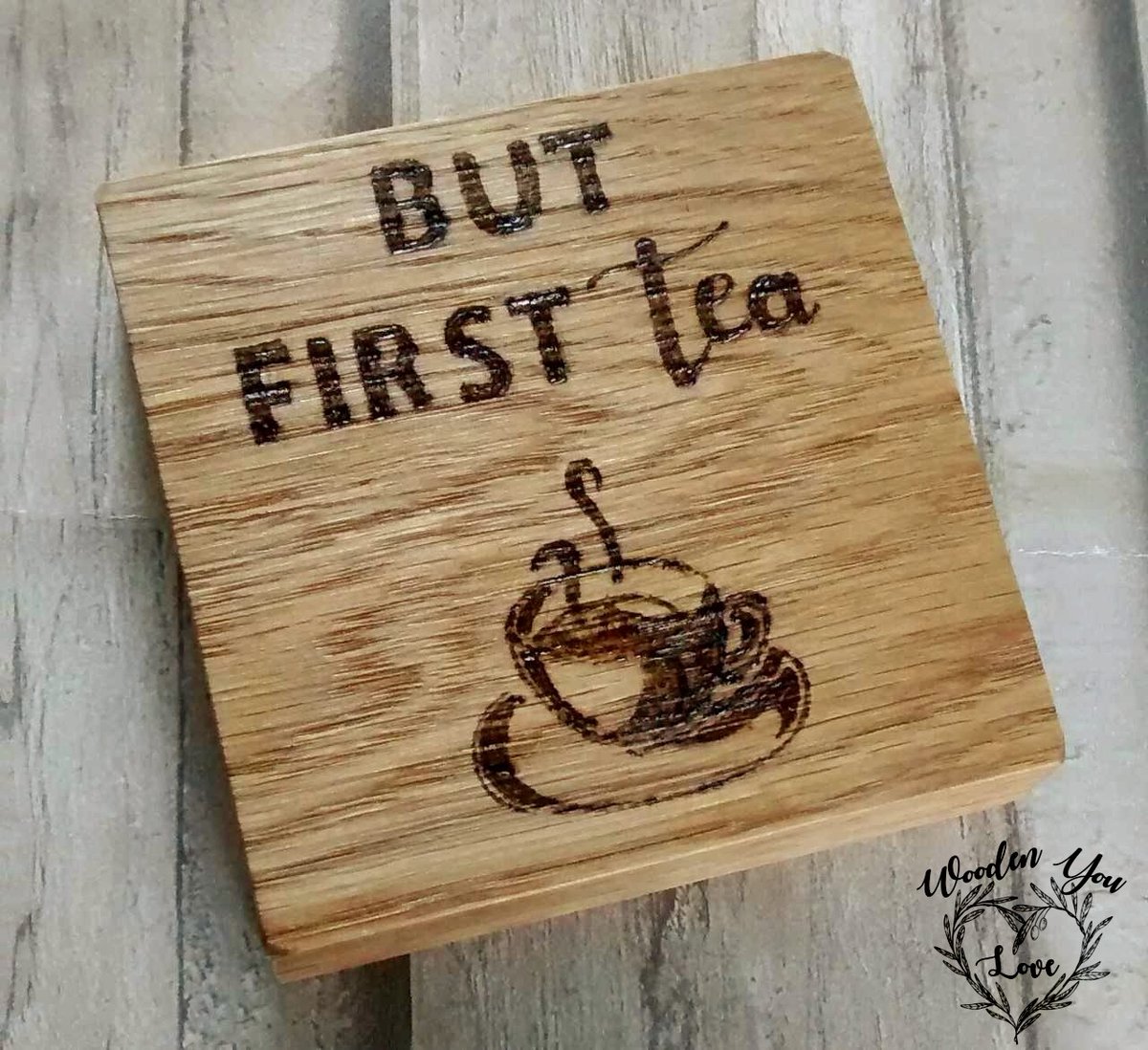 Happy #NationalTeaDay! This oak coaster is perfect for a #tea lover and great to protect your tableware from stains woodenyoulove.co.uk/product/handma… #MHHSBD #ukcraftershour #shopindie