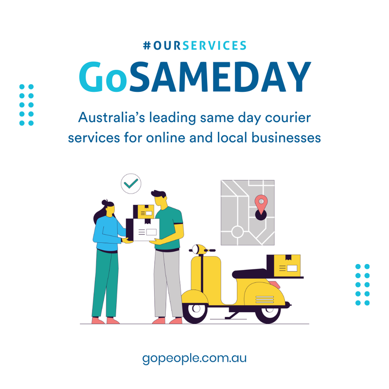 🛎 Grow your business with GoSAMEDAY!

Offers 4 hour* store-to-door delivery from $8.95ex GST** with real time tracking and proof of delivery.

Book a call with a customer service team member for more details. 
 ⏩ calendly.com/hello-go-peopl…

#GoPeople #SameDayDelivery