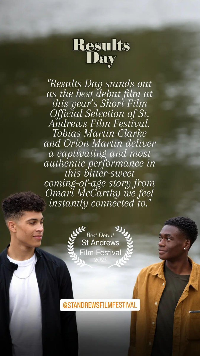 Omari McCarthy (@omarimccarthy) on Twitter photo #ResultsDayShortFilm 🏆 winner of the The Jan Němec Award for Best Debut at <a href="/StAFilmFest/">St Andrews Film Festival</a> #ResultsDayShortFilm 🏆 winner of the The Jan Němec Award for Best Debut at <a href="/StAFilmFest/">St Andrews Film Festival</a>