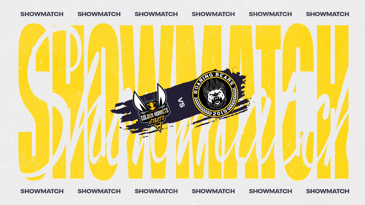 Retrouvez nous dès cet après-midi 17H pour un showmatch inter associatif qui nous opposera aux supporters de BIG ! @GoldenHornets🐝VS🐻@Roaring_Bears Lien twitch juste en dessous⬇️ !