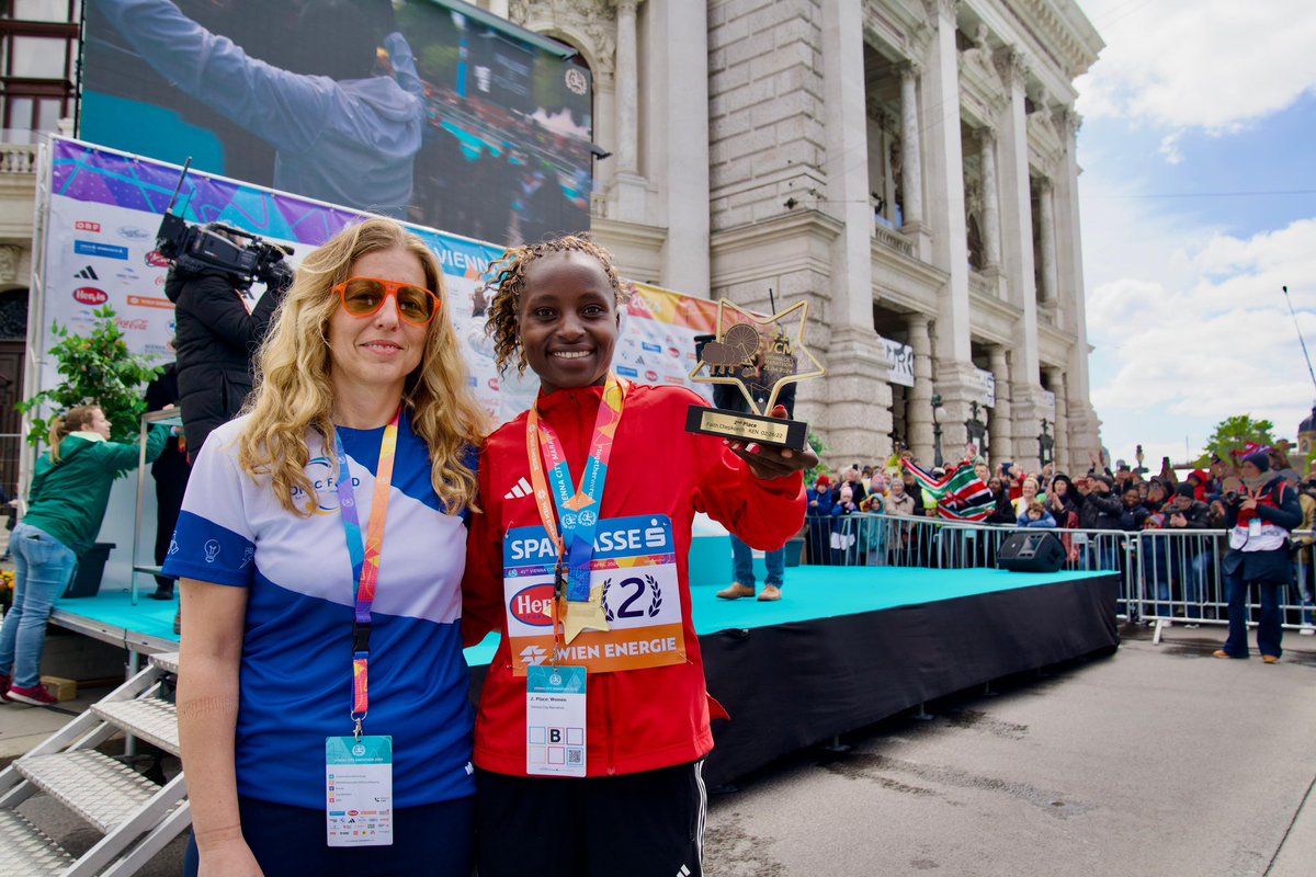 TheOPECFund's tweet photo. #OPECFund Rookie Faith Chepkoech aus #Kenia hat den @Vienna_Marathon auf Platz 2 mit einer Zeit von 02:26:22 erfolgreich beendet. Herzlichen Glückwunsch Faith! 👏 🏆🇰🇪 #GoFurtherGoTogether #TogetherWeRun #VCM #ViennaCityMarathon https://t.co/s933avQjQf