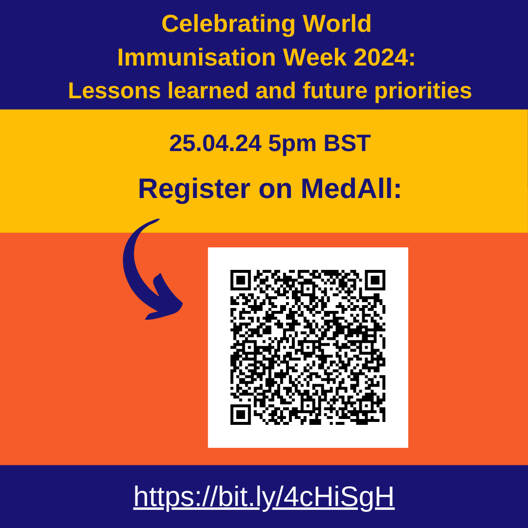 IntChildHealth's tweet photo. This week: Joint ICHG & ISSOP webinar. Join Dr Baleng Wutar and Dr Emilie Karafilakis for World Immunisation Week 2024
https://t.co/PY8T9bPcDq
#worldimmunisationweek24 #immunisation https://t.co/pelRLuyYcK