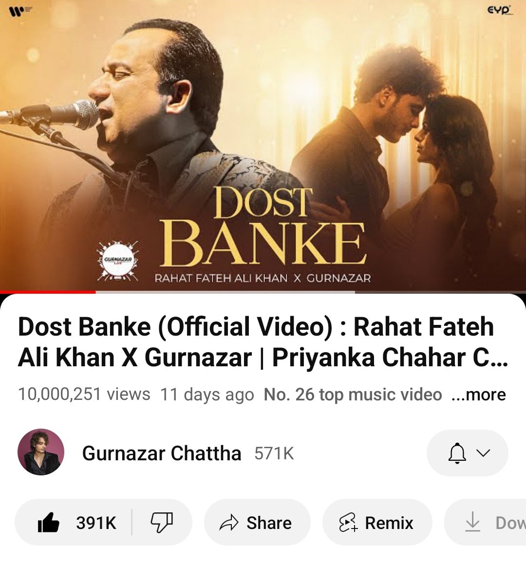 10 MILLION+ VIEWS ♥️♥️♥️♥️ A Big Thankyouuu & Congratulations to Everyone out there, We are achieving milestones every now n then & all possible coz of you all 🫶🏻 #DostBanke is really fabulous & the love is well deserved 👏 #PriyankaChaharChoudhary #PriyankaPaltan