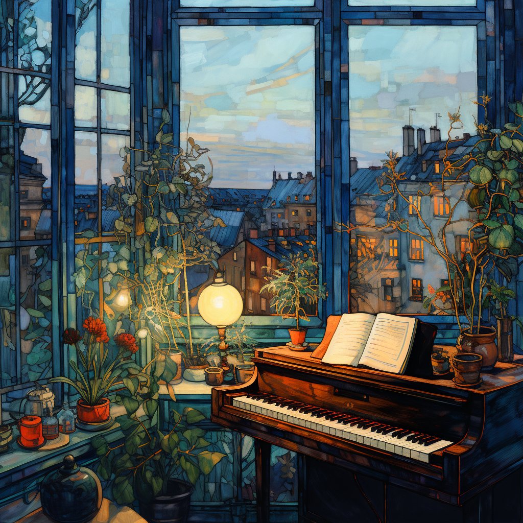 Piano in the Window print art : society6.com/art/piano-in-t…