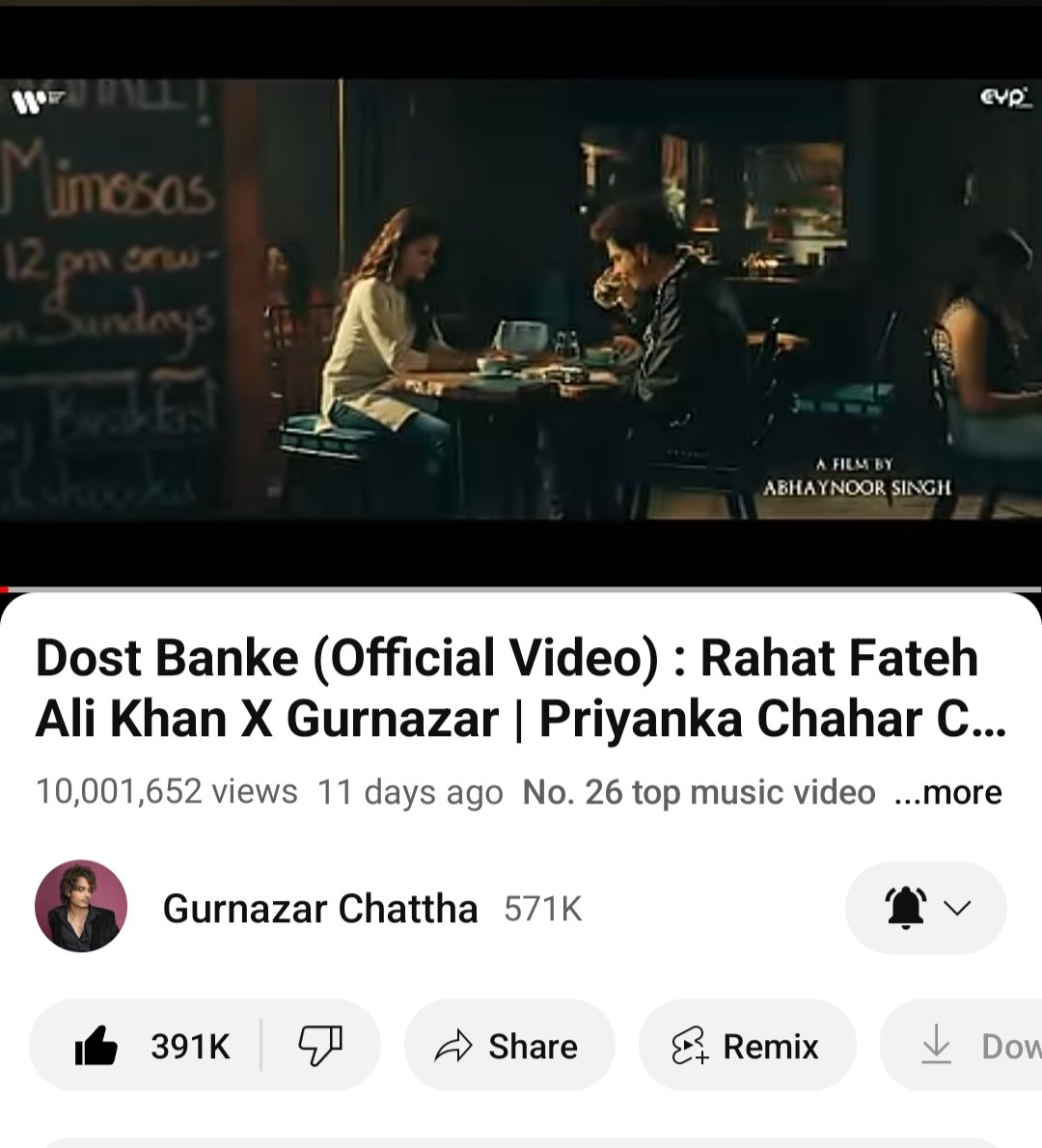 Blockbuster Hits 🎈🎈 Dost Banke 🎉🎉 Sabhi ko shukriya 🙏🙏🙏 10 millions views 💥🫶💕 #PriyankaChaharChoudhary #Gurnazar #DostBanke #AnkitGupta #PriyAnkit #Fanmily #NewMusicVideo