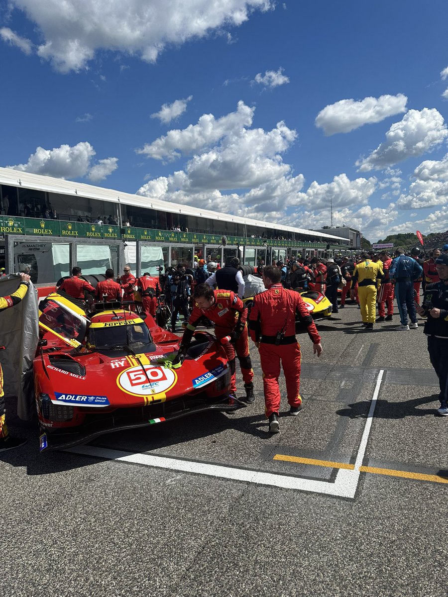 Ready for action at Imola. Should be a cracker but strong favourites are in red and yellow or yellow and red I suppose. Will be a big fight throughout though. #WEC #6HImola