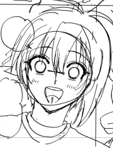 下描き終わり 