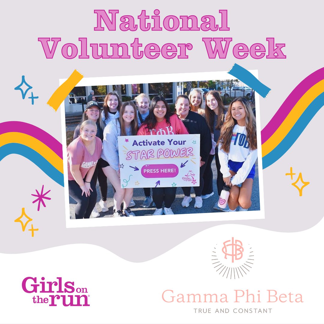 @gpbcrescentmoon is celebrating 150 years! Together, we are Building Strong Girls! How? Their members volunteer their time, talents, & treasures to our council. SUPERSTAR energy award to #GammaPhiBeta! #BuildingStrongGirls #NationalVolunteerWeek #Volunteer #Philanthropy @jcugphib