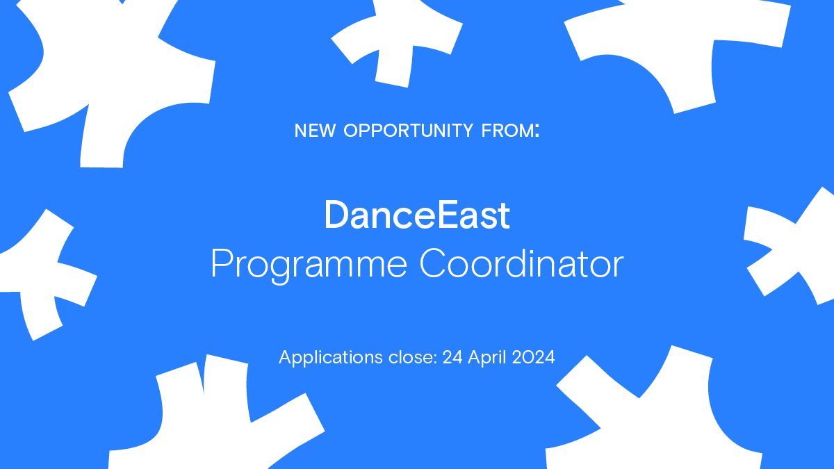 Opps Board 💼 Calling all the organised creatives with a passion for dance! @dance_east is looking for a programme coordinator to provide organisational and administrative support for their creative programme > buff.ly/3Q23S3x