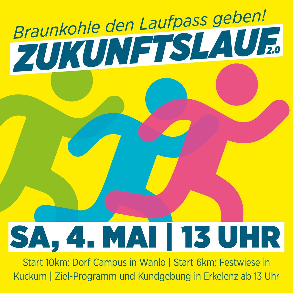 AlleDoerfer's tweet photo. Noch 3 Tage: Sichert euch noch bis zum 25.4. eure Startnummer für den #Zukunftslauf und helft uns planen! 🏃🏃

Anmeldung: https://t.co/gdzIxqp4d5

Ihr seid spontan? Nachmeldungen am Renntag sind möglich.😉
#AlleDoerferBleiben #Erkelenz https://t.co/Bi4vreckjL
