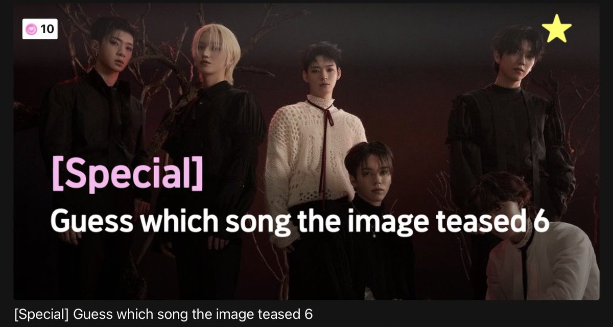MubeatAnswers's tweet photo. MUBEAT QUIZ ANSWER : [SPECIAL] GUESS WHICH SONG THE IMAGE TEASED 6 https://t.co/Y5zS8GBmPH