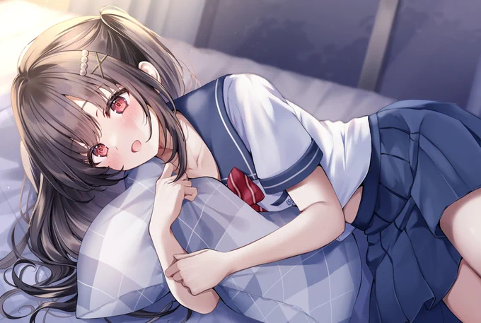 『私、兄さんの枕になります!～extra sleep～』ASMR音声作品のイラストを担当しました!CVは上田麗奈さんです#あくあころん 