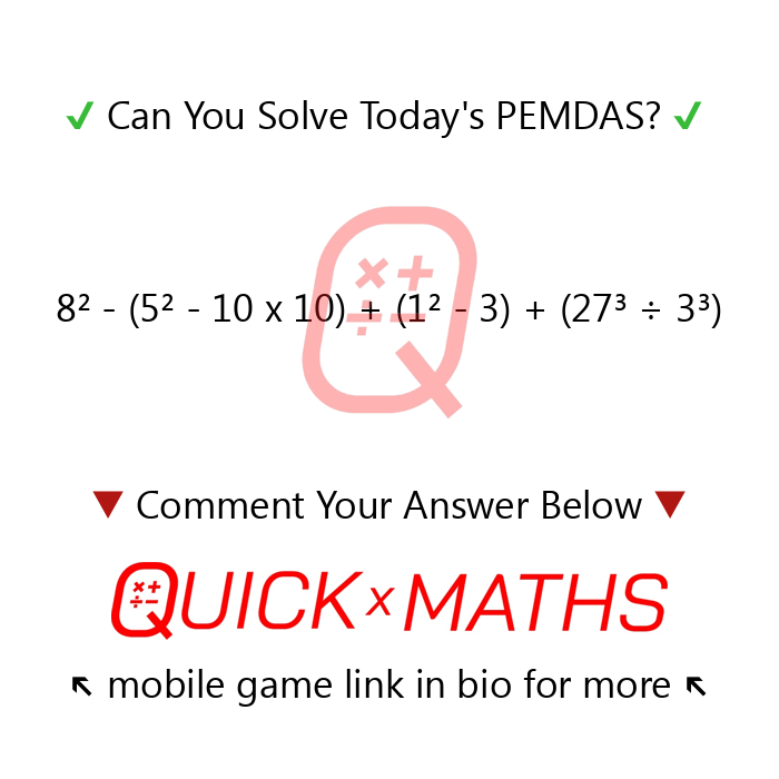 Quick Math Daily Brain Boost 🧠 tweet media