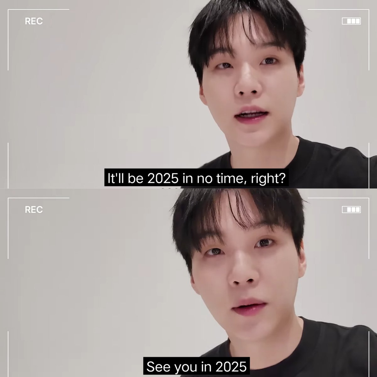 laviedenoona's tweet photo. Min Yoongi : “Sebentar lagi tahun 2025, kan? sampai jumpa di tahun 2025.” 🥹💜 https://t.co/uUpSKfmOEB