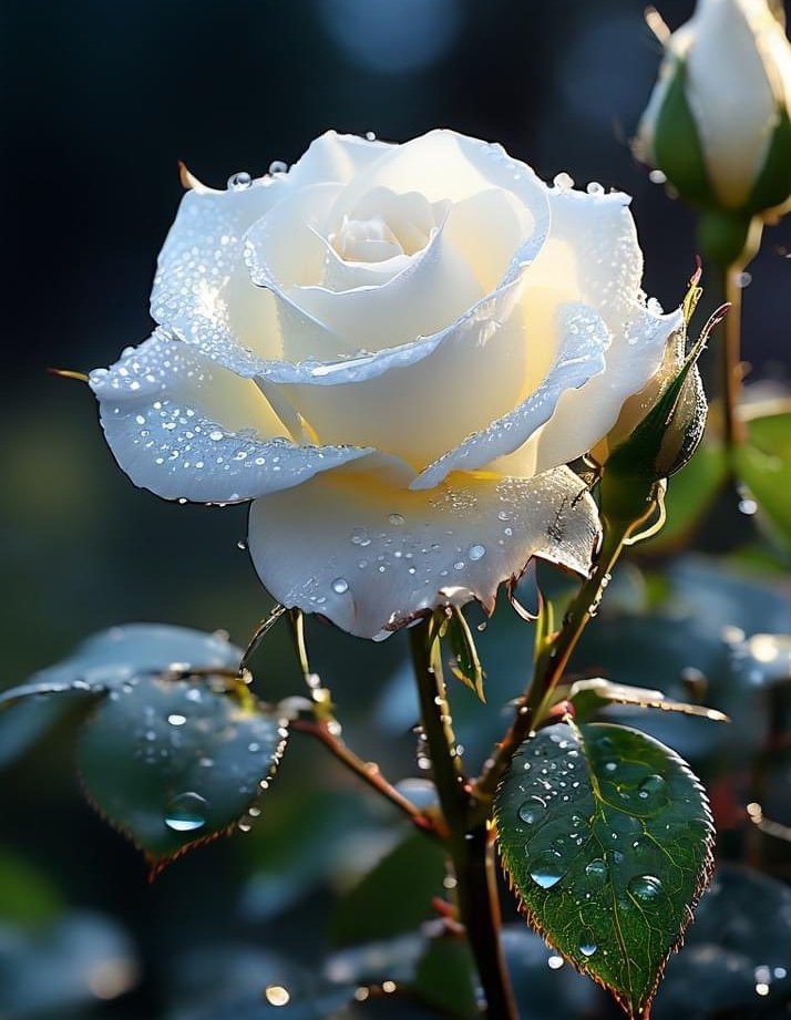 🤍🌹 İ wish everyone a beautiful day. With its healing, good news,fortune,love , peace and joy... This rose is for all my followers... 🤍🌹