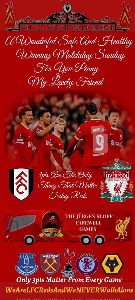 @penepies Hi Penny🖐🏼I Hope You've Had A Wonderful Safe And Healthy Winning Matchday Sunday For You And Your Family Penny💞 I Hope You're Having A Good Evening Too Babe👍Sleep Well And Sweet Dreams When You Turn In For The Night Penny😴💖😴💞😘 #Only3ptsWillDoTodayReds
