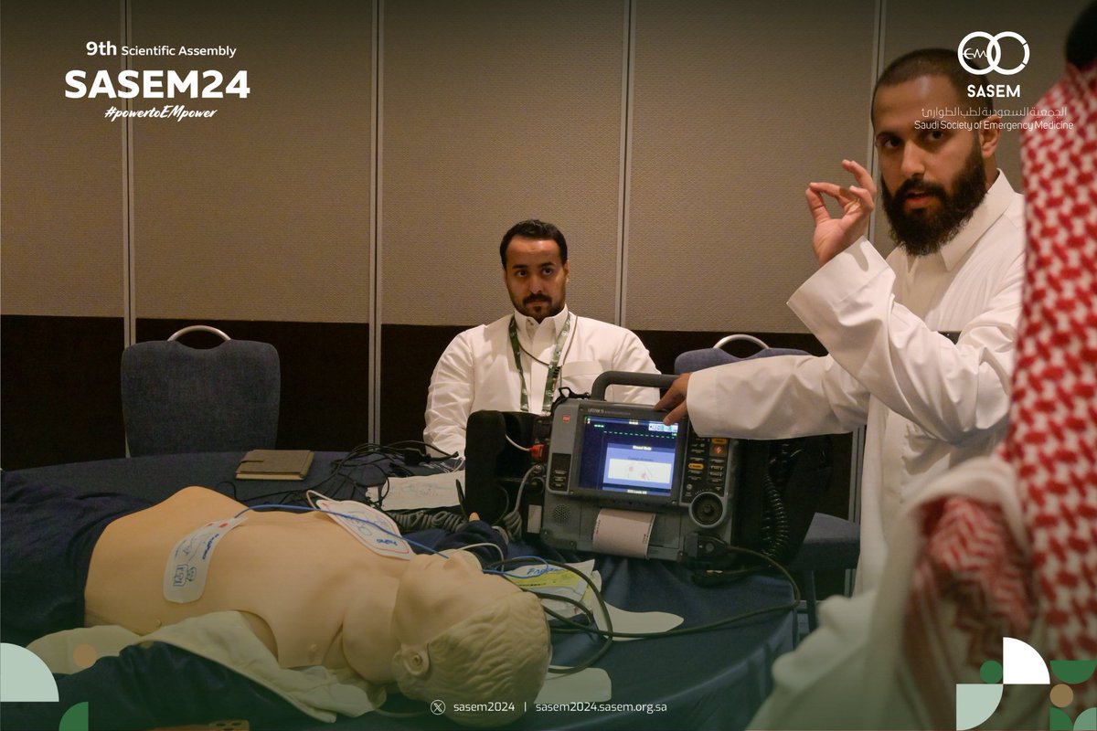 sasem2024's tweet photo. This high-intensity workshop at #SASEM2024:

Advanced Shock Life Support Workshop 

Was designed for Emergency Medicine healthcare professionals who want to elevate their skills in managing critical care scenarios. 
Enhance your ability to save lives when seconds count!
#powertoEMpower