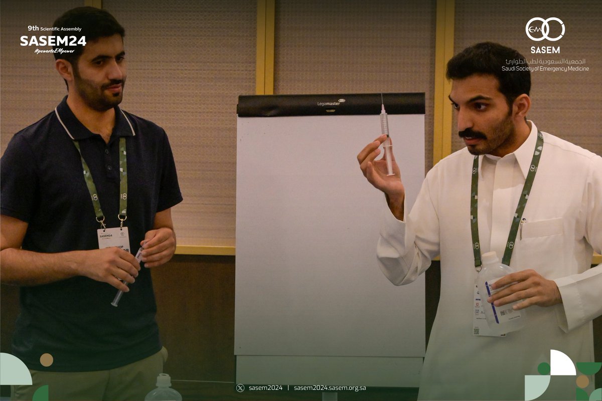 sasem2024's tweet photo. This high-intensity workshop at #SASEM2024:

Advanced Shock Life Support Workshop 

Was designed for Emergency Medicine healthcare professionals who want to elevate their skills in managing critical care scenarios. 
Enhance your ability to save lives when seconds count!
#powertoEMpower
