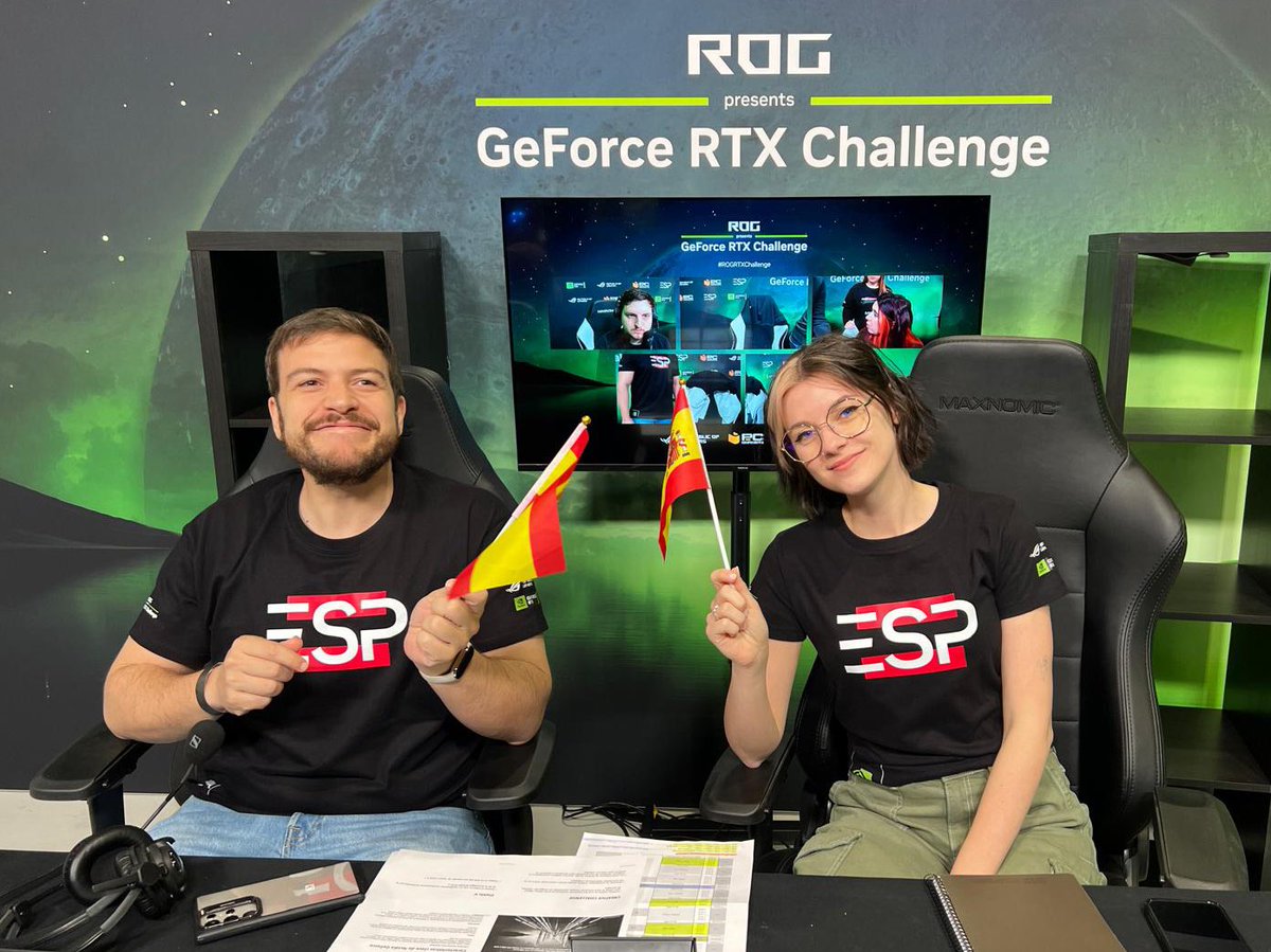 📢 ESTAMOS EN EL #ROGRTXChallenge !!

Cada fav es un +1 de posibilidades de que gane España (nuestros jugadores no han entrenado nada)

Todos para dentro!

🟣/Suzyroxx

🫡 @NVIDIAGeForceES @ASUSROGES AD