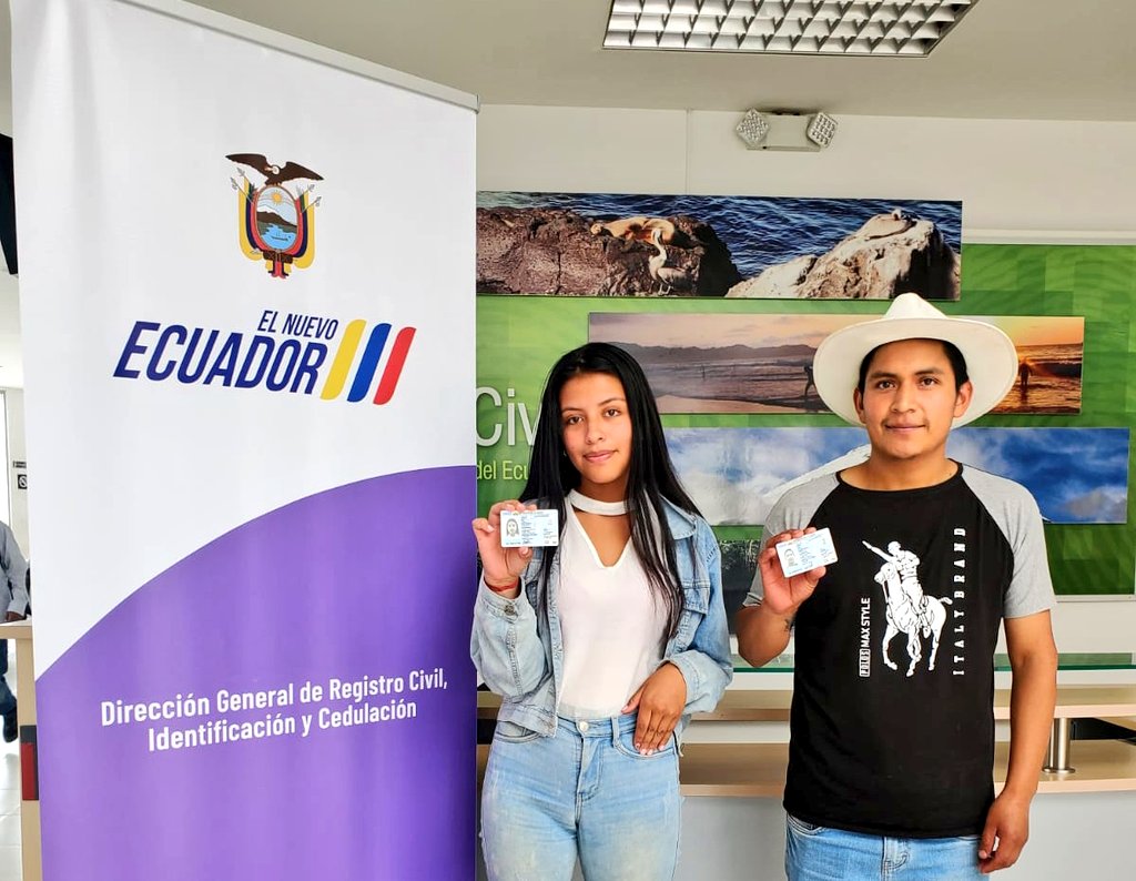 📍 COTOPAXI| Darwin y Ruby obtuvieron su cédula de identidad en la Agencia #Latacunga @registrocivil.gob.ec garantizando la identidad de los ciudadanos.

 🇪🇨#ElNuevoEcuador
