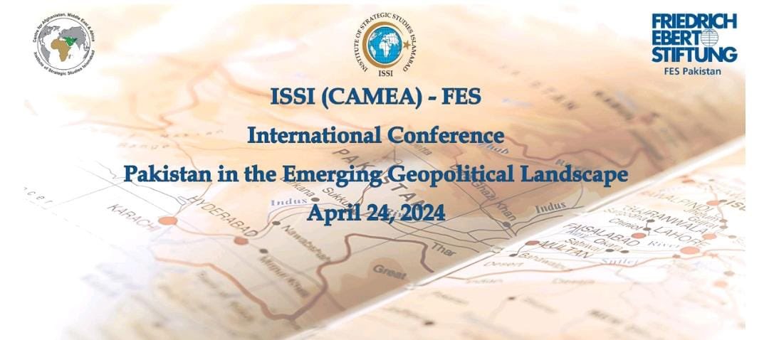 📍 The roundup of the ISSI (CAMEA) - @FES_PAK International Conference will be presented by Hamayun Khan,  Programme Advisor, FES Pakistan Join us on April 24 @ISSIslamabad Library! @aminabm @HumayounkhanPK @ForeignOfficePk