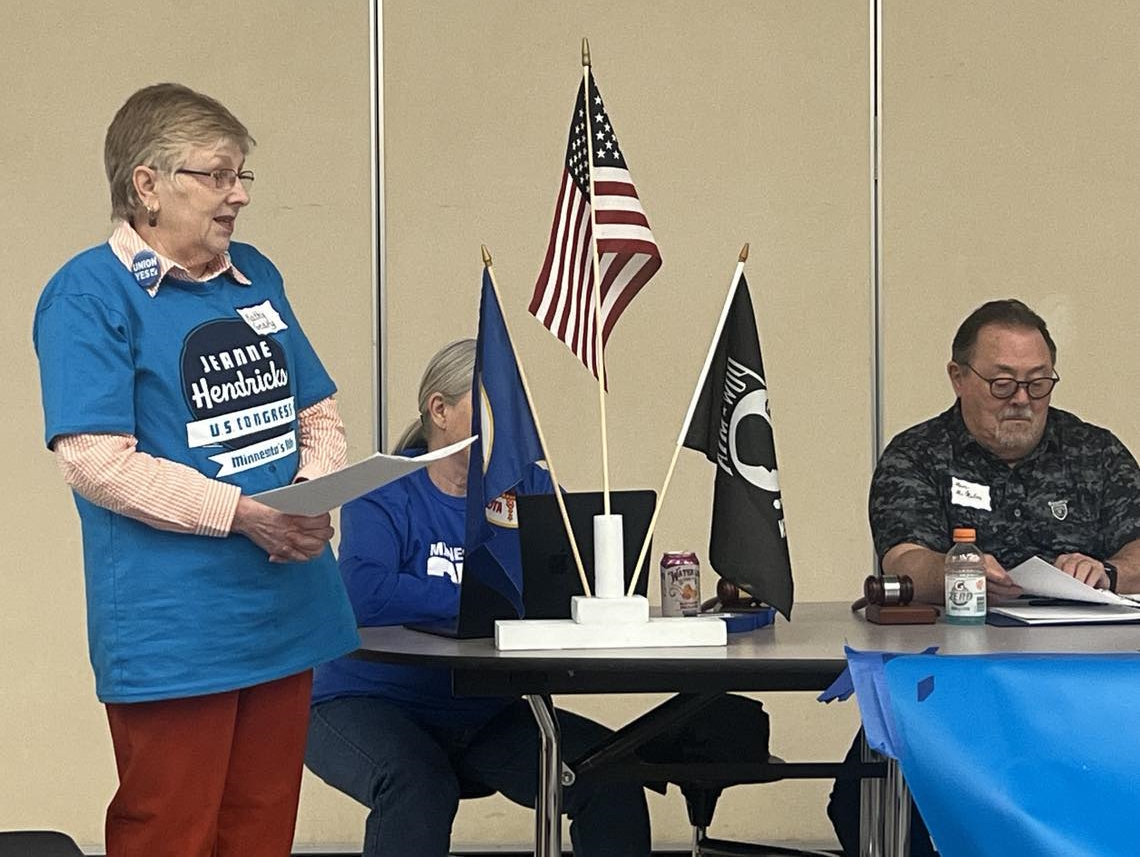 HendricksforMN's tweet photo. Thanks to SD27 for putting on a great convention yesterday, and a special thank you to Kathy Geary for speaking on behalf of #TeamHendricks! https://t.co/gmvGsG3t0I