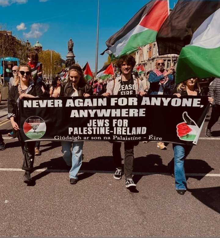 Some of our members out supporting yesterday's march for Palestine in Dublin