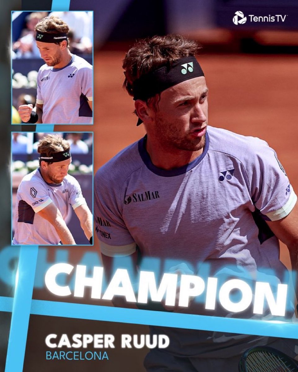 CASPER 🔥🔥🔥! He deserves it so much ! 🎾⭐️💪🏼 On tournaments Casper is known as one of the nicest player with staff Congratulations dear @CasperRuud98 and hope to see you in Madrid soon 😊