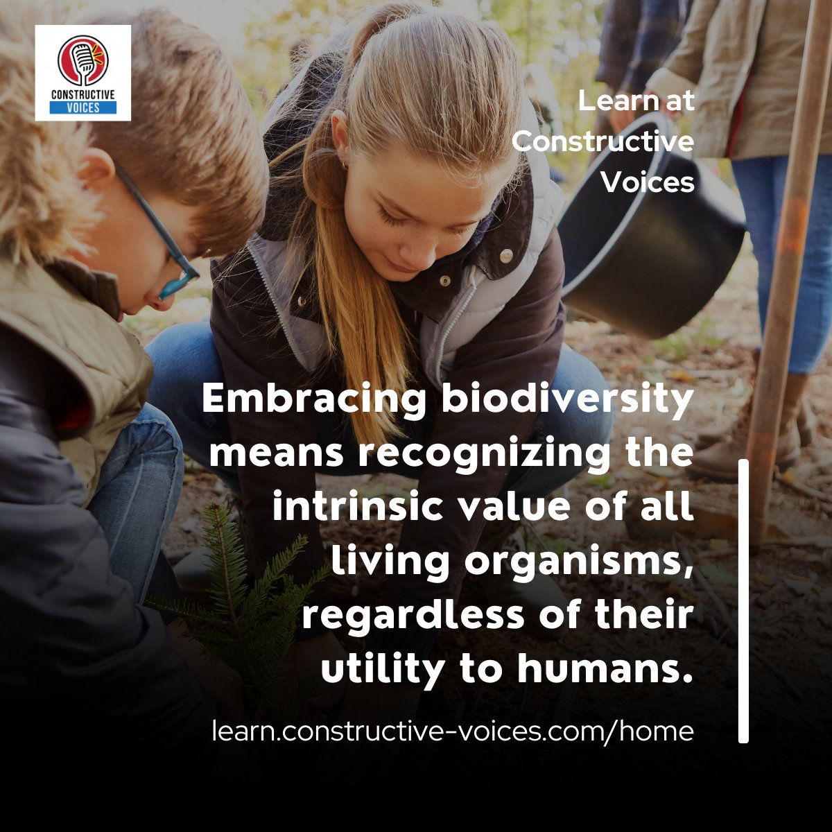'Embracing biodiversity means recognising the intrinsic value of all living organisms, regardless of their utility to humans.' #biodiversity #biodiversitynetgain #training - learn.constructive-voices.com/home/