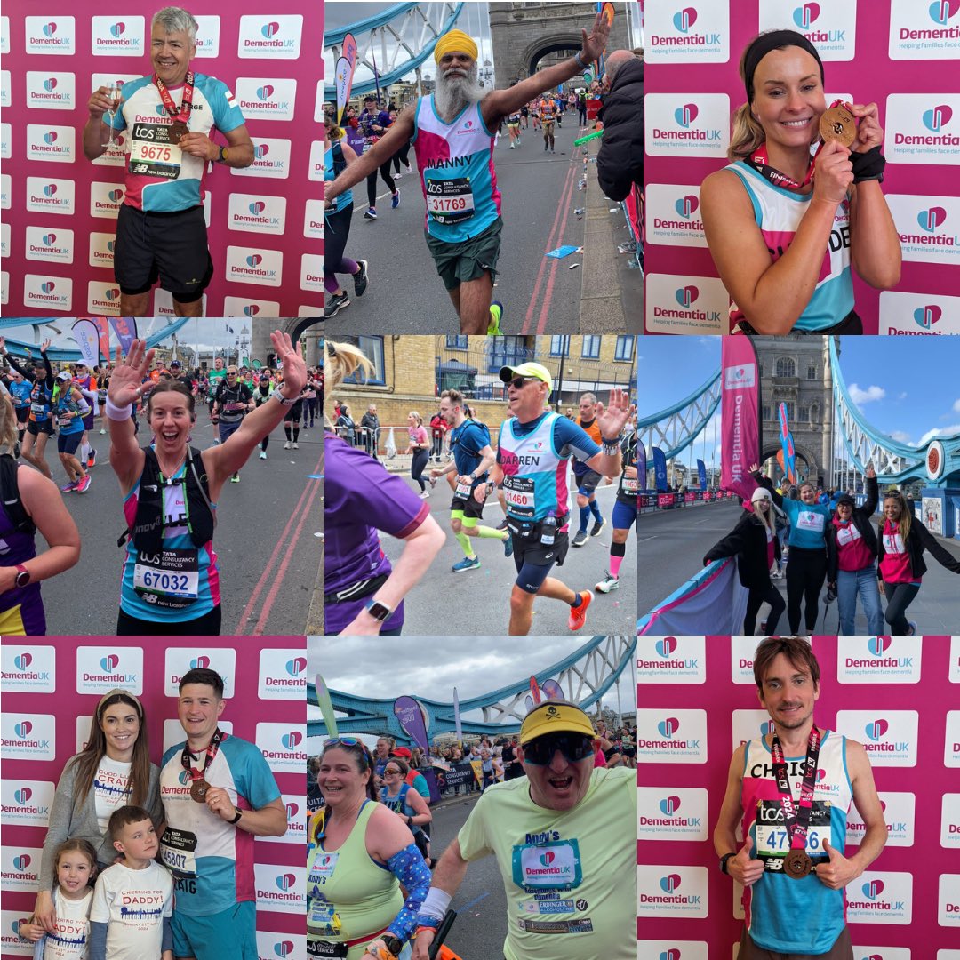 Well done to amazing #TeamDementiaUK absolutely smashing it today at #LondonMarathon 💙 We’re so grateful to each and every one of you! #DoItForDementiaNurses