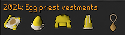 Wispurx's tweet photo. @JagexAsh Hello legend. I completed the 2024 Easter Event (items as proof) but I don't have the music track for it because of a bug? (Sunny Side Up). Could there be a check for completion and unlock the track for players that did the event? Thanks for reading💙 https://t.co/Hcs5Bhtjzv