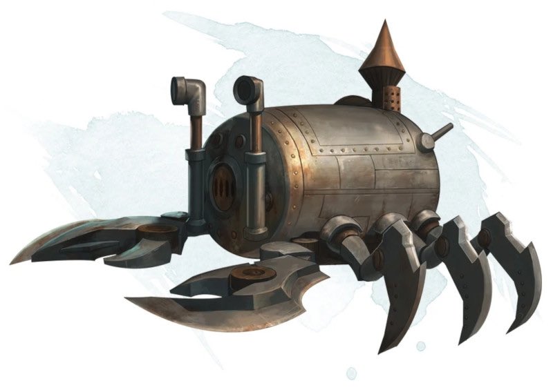 @MahvenaT @Aktivarum This isn’t Eberron or Spelljammer… it’s Greyhawk. It’s a crab submarine that’s been in the game since the 1970’s. It’s not a stretch to imagine that a setting with crab submarines might have a wheelchair.