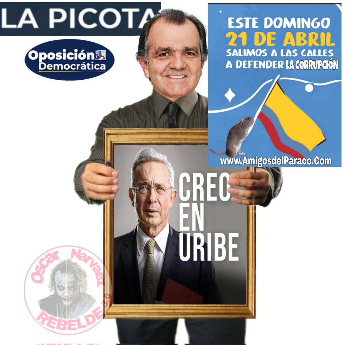 #SeNotaElCambio Matarife #LaMarchaDelCinismo Alvaro Uribe Vélez #LaMarchaDeLosIdiotas #ElExcusado 

A marchar con Zuluaga antes que lo manden a la cárcel..!!🤭🤭