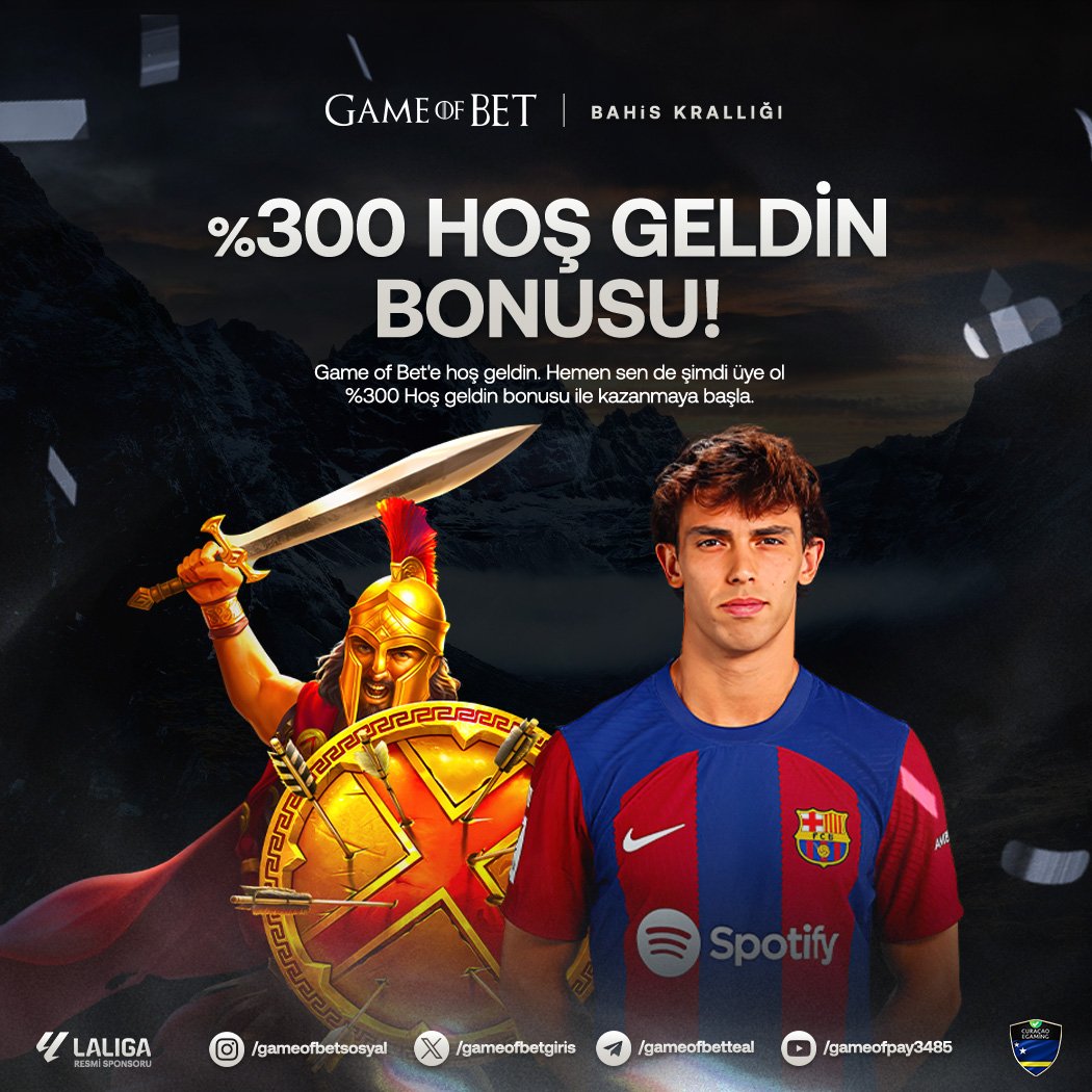 🐺 Üye Ol : gob.today/guncelgiris 👑 Gameofbet'e Krallar Gibi Giriş Yap! 👑 🌟 %3️⃣0️⃣0️⃣ Hoşgeldin Bonusu Seni Çağırıyor! 🎁 İlk 3 Yatırımda Kazanana Kadar %100 Bonus İmkanı ✅ Hemen katıl, kazanmaya üç kat şansla başla! 🎲