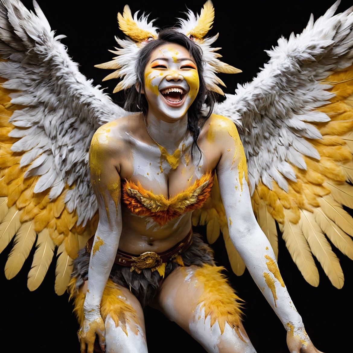Cyber_Kitsune3's tweet photo. Eagle Cosplay Transformation
鷲獣人コスプレからの獣化
鳥化?
#stablediffusion #AIイラスト #AIArtwork #transfur #bodypainting #獣人 #獣化 #RealVisXL #werebird https://t.co/MOszNOt7Tk