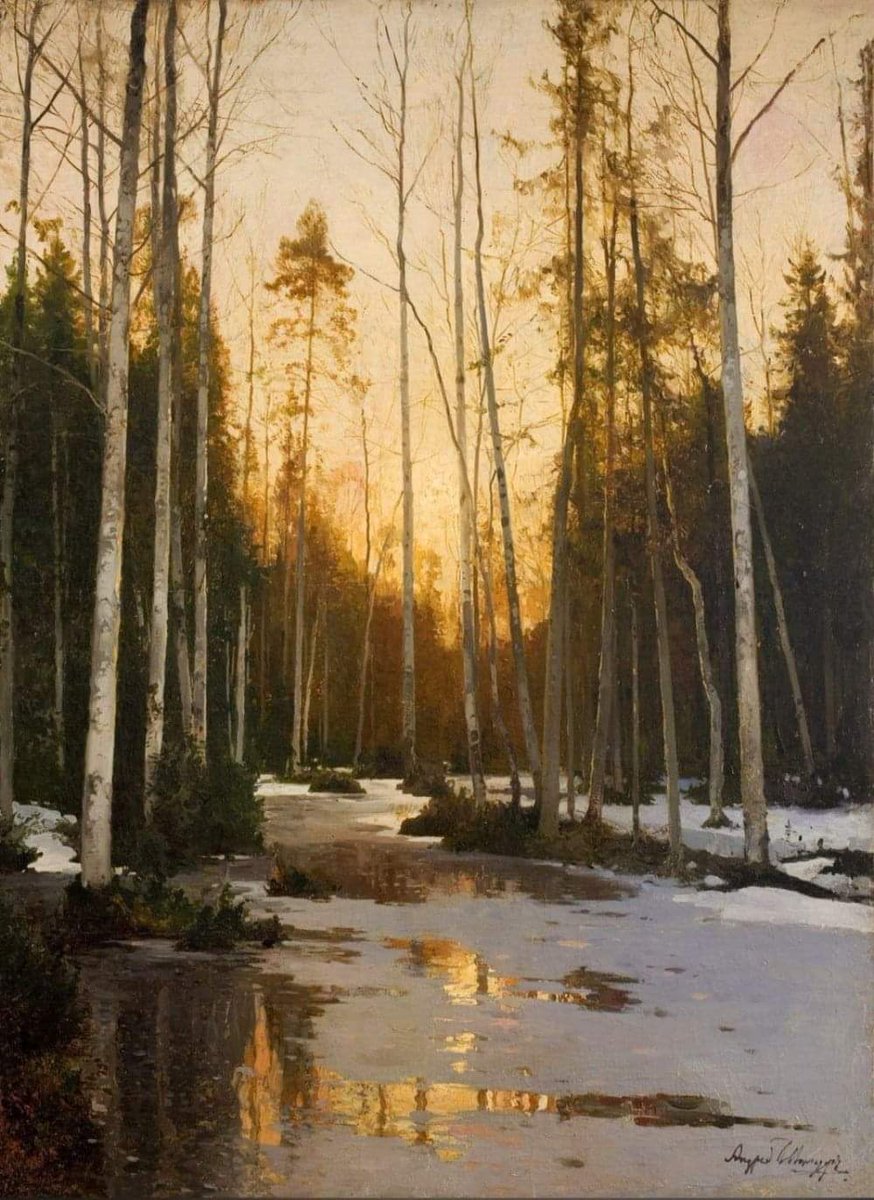 Shilder Andrey Nikolaevich
“Spring evening in the forest”