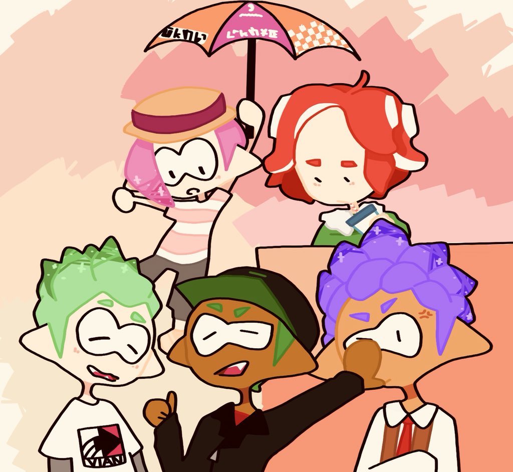 Had a moment where I lowkey started tearing up seeing this old drawing by <a href="/oveikeii/">vivz ଳ⋆</a> 
Remembering “The Boys from Splat 2” and how not all of us are still around, but just know I do KINDA miss you guys (emphasis on the kinda) lol