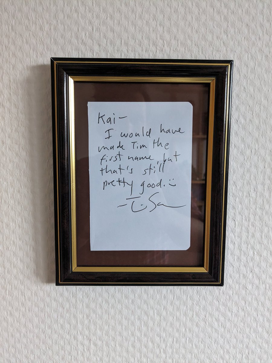 Pixelkauz's tweet photo. @TimOfLegend Hey Tim, thank you for the autograph and life advice! ❤️ https://t.co/9uKOGRrbEk