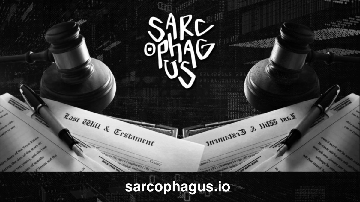 sarcophagusio's tweet photo. Imagine a Digital Living Will that only reveals itself when needed, preserving your #Legacy exactly as you intend. Sarcophagus makes this a reality with encrypted, on-chain wills. Prepare for the future, without worrying about the ifs. #DigitalWill #Trustless https://t.co/JWL5GCaXcl