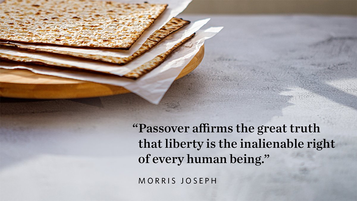 This week, our Jewish sisters and brothers celebrate Passover, commemorating the deliverance of the Jewish people from slavery in Egypt. May Passover inspire us to trust in God's compassion and work for the liberation of all people.